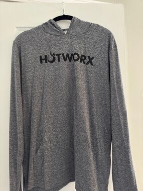 Hotworx  Gray Hooded Pullove
